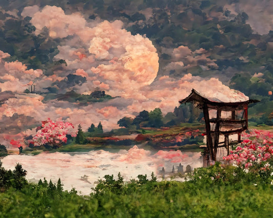 Pink Moon Lake design