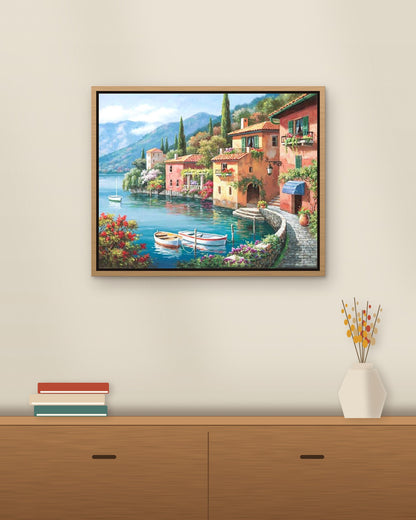 Lakeside Village framed on a wall