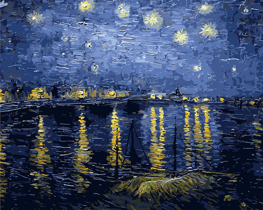 Starry Night Over the Rhone design