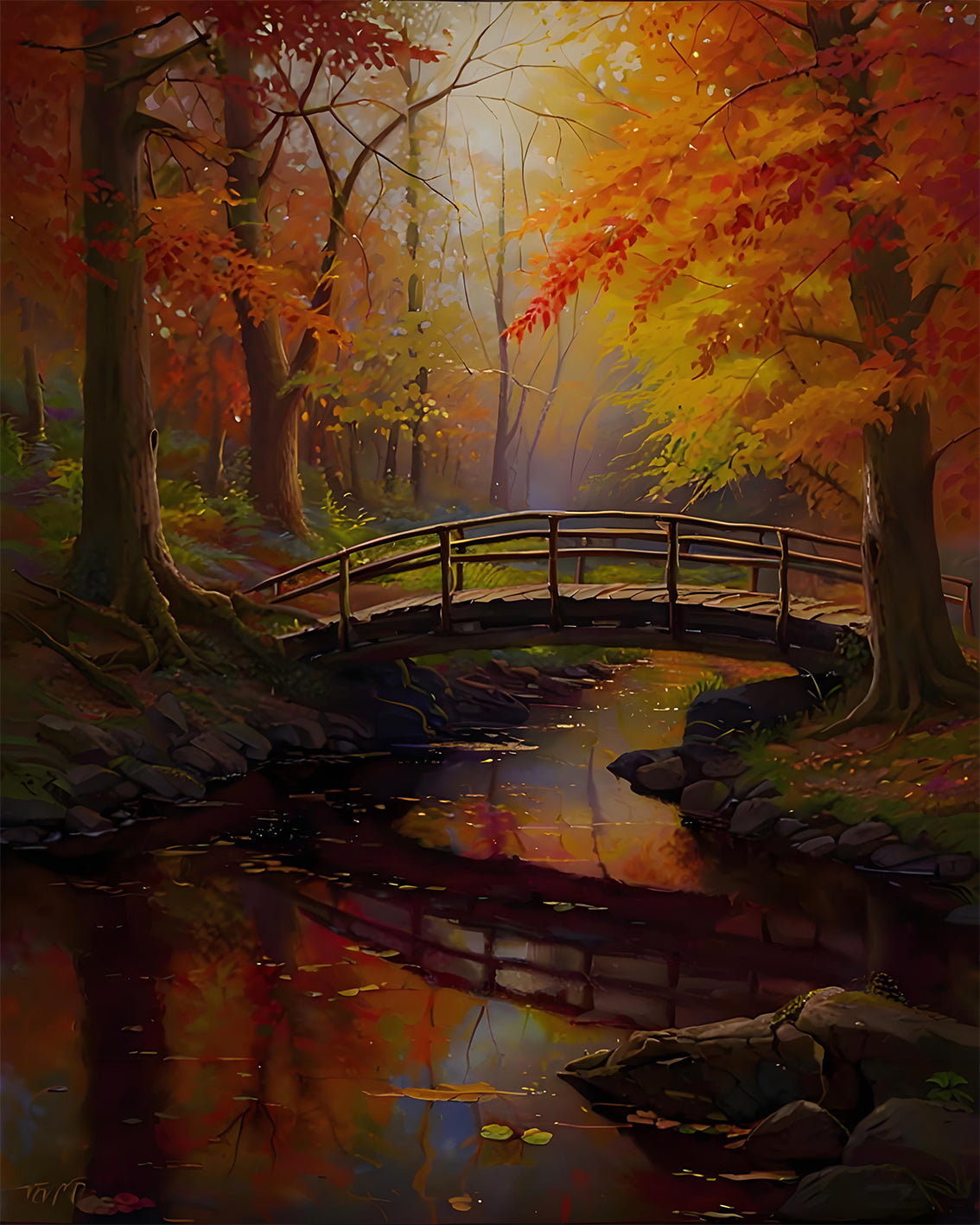 Autumn Forest Bridge design