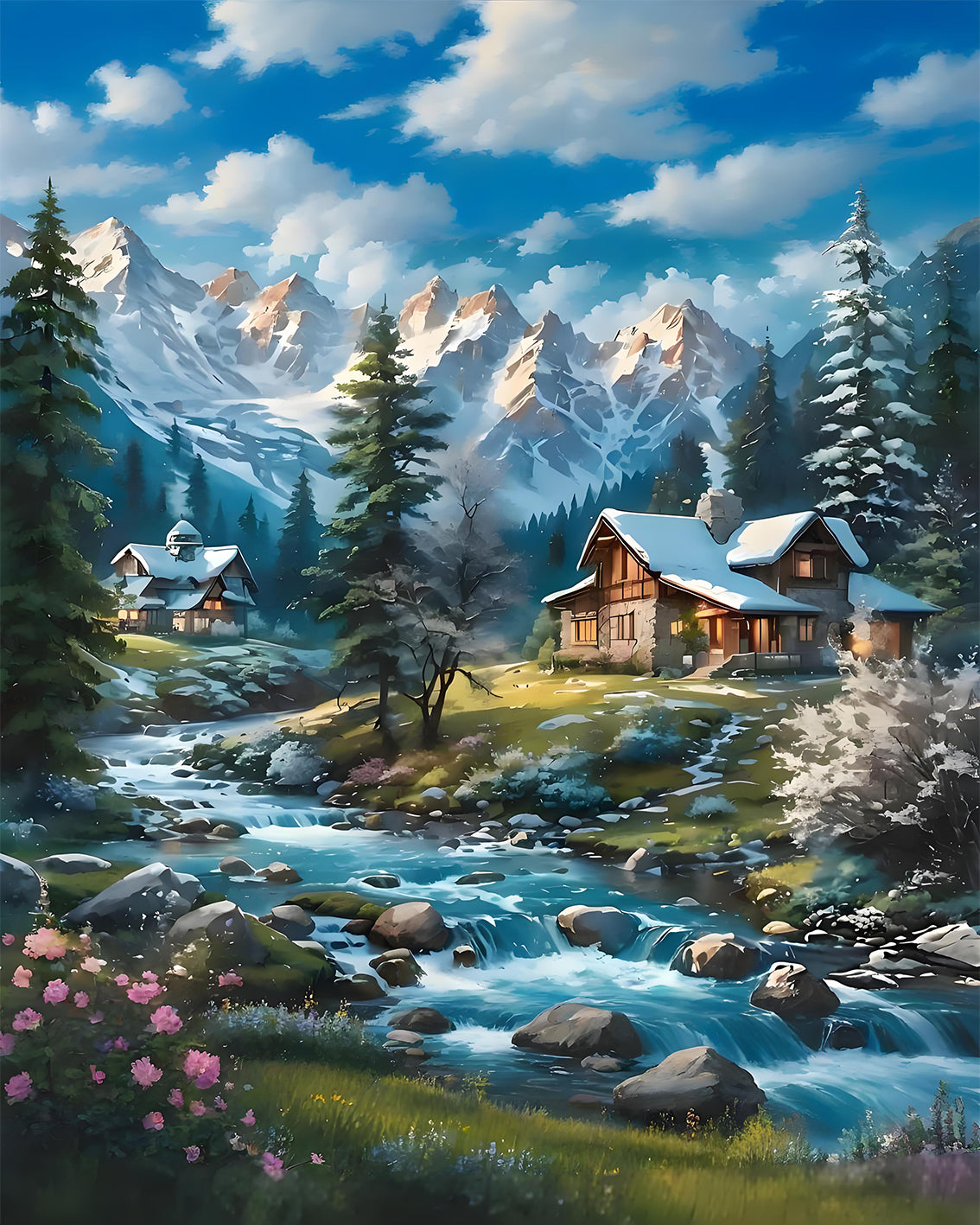 Mountain Cabin Stream design
